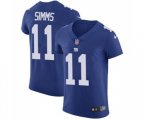 New York Giants #11 Phil Simms Elite Royal Blue Team Color Football Jersey