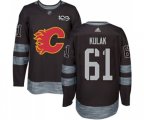 Calgary Flames #61 Brett Kulak Authentic Black 1917-2017 100th Anniversary Hockey Jersey