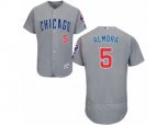 Chicago Cubs #5 Albert Almora Jr Grey Road Flexbase Authentic Collection MLB Jersey