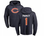 Chicago Bears #1 Cody Parkey Navy Blue Name & Number Logo Pullover Hoodie