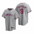 Nike Los Angeles Angels #9 Tommy La Stella Gray Road Stitched Baseball Jersey