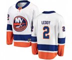 New York Islanders #2 Nick Leddy Fanatics Branded White Away Breakaway NHL Jersey