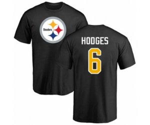 Pittsburgh Steelers #6 Devlin Hodges Black Name & Number Logo T-Shirt