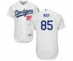 Los Angeles Dodgers Dustin May White Home Flex Base Authentic Collection Baseball Player Jersey