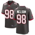Tampa Bay Buccaneers #98 Anthony Nelson Nike Pewter Alternate Vapor Limited Jersey