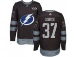 Tampa Bay Lightning #37 Yanni Gourde Black 1917-2017 100th Anniversary Stitched NHL Jersey