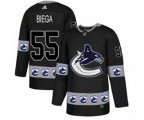 Vancouver Canucks #55 Alex Biega Authentic Black Team Logo Fashion NHL Jersey