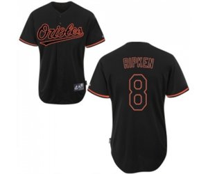 Baltimore Orioles #8 Cal Ripken Replica Black Fashion Baseball Jersey