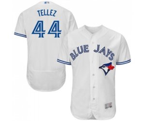 Toronto Blue Jays #44 Rowdy Tellez White Home Flex Base Authentic Collection Baseball Jersey