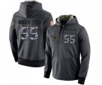 Dallas Cowboys #55 Leighton Vander Esch Stitched Black Anthracite Salute to Service Player Performance Hoodie