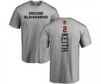 Chicago Blackhawks #2 Duncan Keith Ash Backer T-Shirt