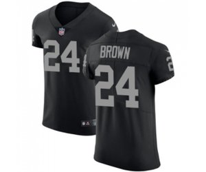 Oakland Raiders #24 Willie Brown Black Team Color Vapor Untouchable Elite Player Football Jersey