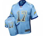 Los Angeles Chargers #17 Philip Rivers Elite Electric Blue Drift Fashion Football Jersey