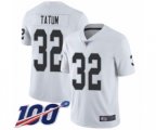 Oakland Raiders #32 Jack Tatum White Vapor Untouchable Limited Player 100th Season Football Jersey