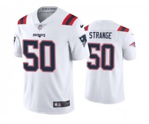 New England Patriots #50 Cole Strange White Vapor Untouchable Limited Stitched Jersey
