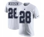 Dallas Cowboys #28 Darren Woodson White Rush Pride Name & Number T-Shirt