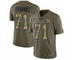 New York Giants #71 Will Hernandez Limited Olive Camo 2017 Salute to Service NFL Jersey