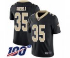 New Orleans Saints #35 Marcus Sherels Black Team Color Vapor Untouchable Limited Player 100th Season Football Jersey