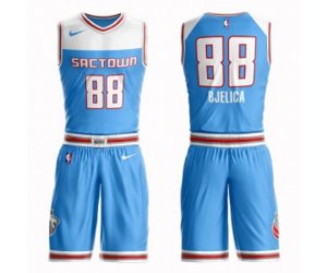 Sacramento Kings #88 Nemanja Bjelica Swingman Blue Basketball Suit Jersey - City Edition