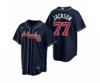 Atlanta Braves #77 Luke Jackson Nike Navy 2020 Replica Alternate Jersey