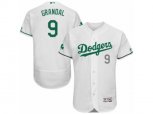 Los Angeles Dodgers #9 Yasmani Grandal White Celtic Flexbase Authentic Collection MLB Jersey