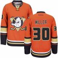 Anaheim Ducks #30 Ryan Miller Authentic Orange Third NHL Jersey