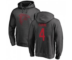 Atlanta Falcons #4 Brett Favre Ash One Color Pullover Hoodie