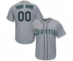 Seattle Mariners Customized Replica Grey Road Cool Base Baseball Jersey