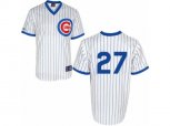 Chicago Cubs #27 Addison Russell Authentic White 1988 Turn Back The Clock Cool Base MLB Jersey