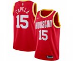 Houston Rockets #15 Clint Capela Swingman Red Hardwood Classics Finished Basketball Jersey