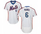 New York Mets #6 Jeff McNeil White Alternate Flex Base Authentic Collection Baseball Jersey
