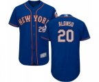 New York Mets #20 Pete Alonso Royal Gray Alternate Flex Base Authentic Collection Baseball Jersey