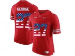2016 US Flag Fashion Ohio State Buckeyes Eddie George #27 College Football Limited Jersey - White