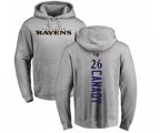 Baltimore Ravens #26 Maurice Canady Ash Backer Pullover Hoodie