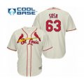 St. Louis Cardinals #63 Edmundo Sosa Authentic Cream Alternate Cool Base Baseball Player Jersey