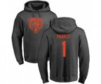 Chicago Bears #1 Cody Parkey Ash One Color Pullover Hoodie