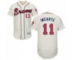 Atlanta Braves #11 Ender Inciarte Cream Flexbase Authentic Collection Baseball Jersey