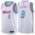 Miami Heat #9 Kelly Olynyk Swingman White NBA Jersey - City Edition