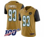 Jacksonville Jaguars #93 Calais Campbell Limited Gold Rush Vapor Untouchable 100th Season Football Jersey