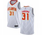 Atlanta Hawks #31 Chandler Parsons Authentic White Basketball Jersey - Association Edition