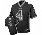 Oakland Raiders #4 Derek Carr Elite Black Drift Fashion Football Jersey