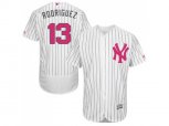 New York Yankees #13 Alex Rodriguez Authentic White Fashion Flex Base MLB Jersey