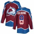 Colorado Avalanche #8 Joe Colborne Authentic Burgundy Red USA Flag Fashion NHL Jersey