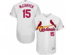 St. Louis Cardinals #15 Tim McCarver White Flexbase Authentic Collection MLB Jersey