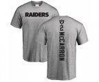 Oakland Raiders #2 AJ McCarron Ash Backer T-Shirt