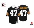 Pittsburgh Steelers #47 Mel Blount Black Team Color Authentic Throwback Football Jersey
