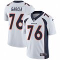 Denver Broncos #76 Max Garcia White Vapor Untouchable Limited Player NFL Jersey