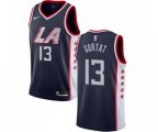 Los Angeles Clippers #13 Marcin Gortat Authentic Navy Blue Basketball Jersey - City Edition