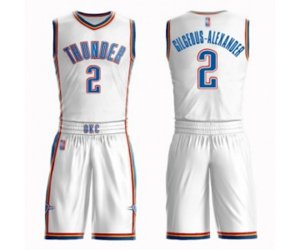 Oklahoma City Thunder #2 Shai Gilgeous-Alexander Swingman White Basketball Suit Jersey - Association Edition