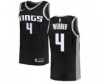 Sacramento Kings #4 Chris Webber Swingman Black NBA Jersey Statement Edition